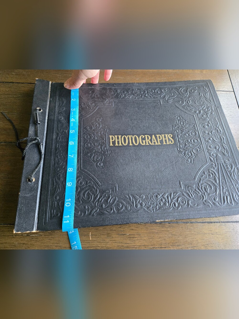 Vintage Scrapbook 1940s, Tie-bound, Cursive Writing, Photo Album Keepsake - Picture 2 of 12